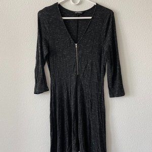 Gray Medium Express Zip-up Dress